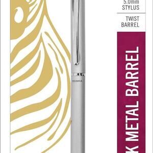 Zebra StylusPen Twist Retractable Ballpoint Pen, Fine Point, 0.7mm, Black Ink